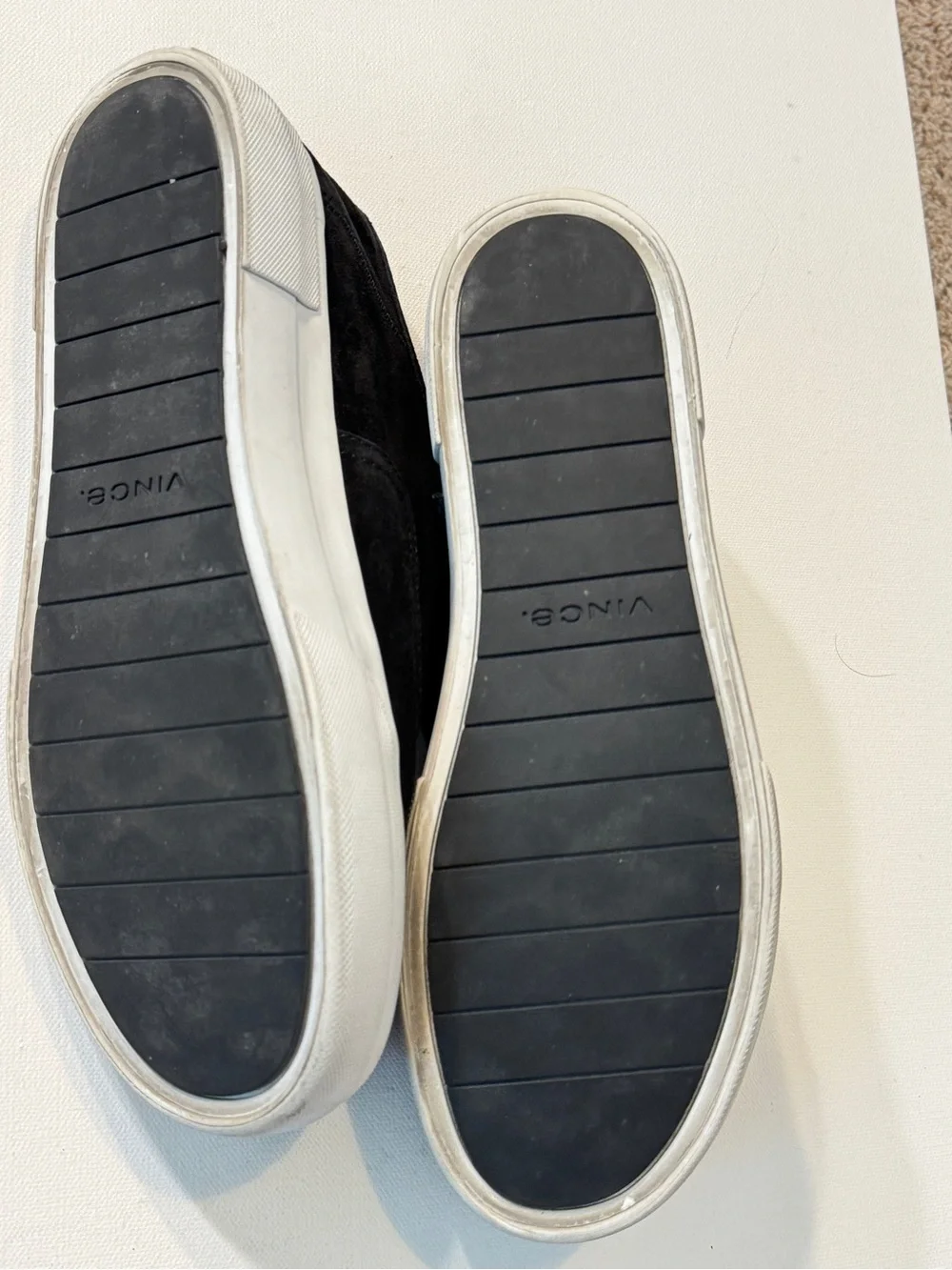 Vince Copley Black Suede Platform Lace-Up Sneakers Size 9